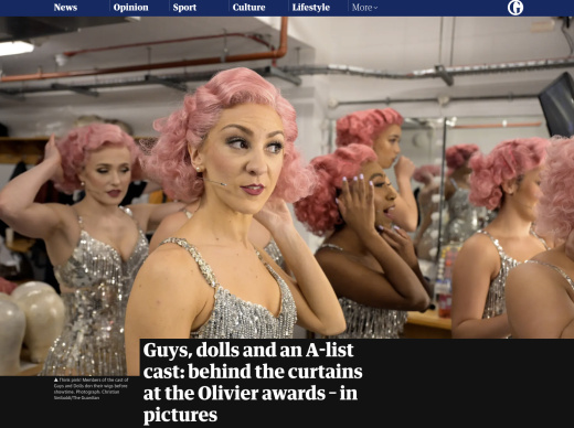 Behind the scene at the Olivier Awards