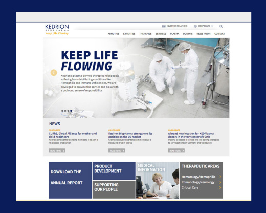 Kedrion biopharma - the new worldwide websites