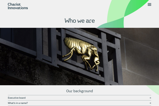 Chariot Innovations website