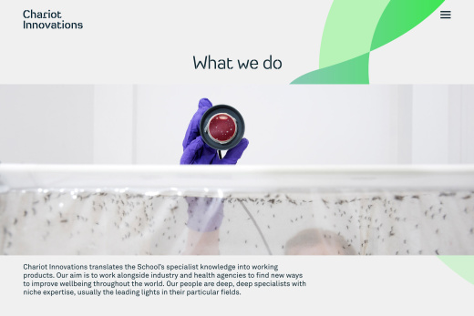 Chariot Innovations website