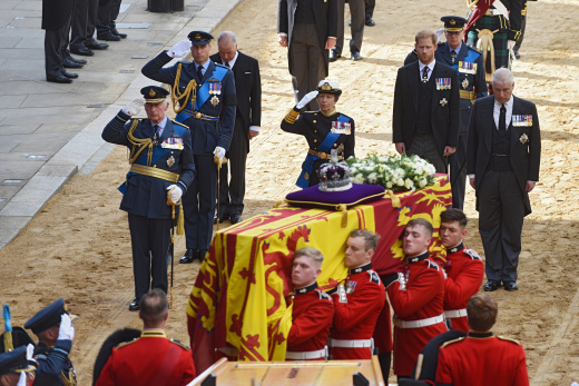 Queen Elizabeth II’s coffin procession – in pictures
