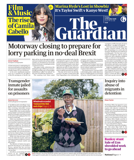 The Guardian front cover