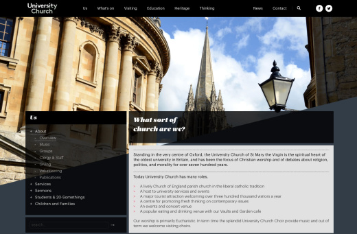 University Church - Oxford - The Website