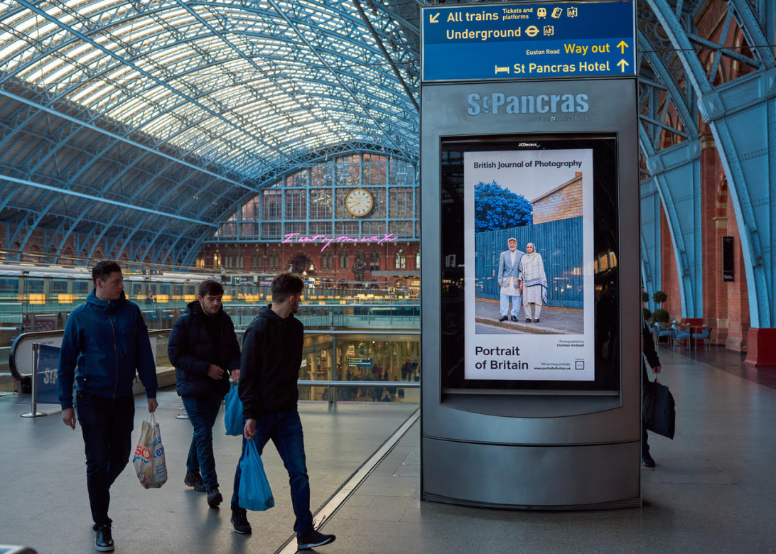 Uncle and Auntie from the Series: 60 Miles as shown at St Pancras Rail Station