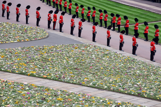 Queen Elizabeth II’s coffin procession – in pictures